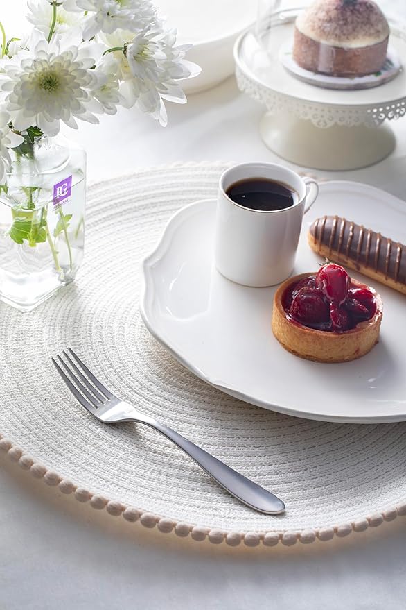 Matte Silverware Set, 18/10 Stainless Steel Satin Flatware, Modern Brushed Finish Cutlery, Dishwasher Safe & Durable, Built to Last (40-Piece, Razzoli)