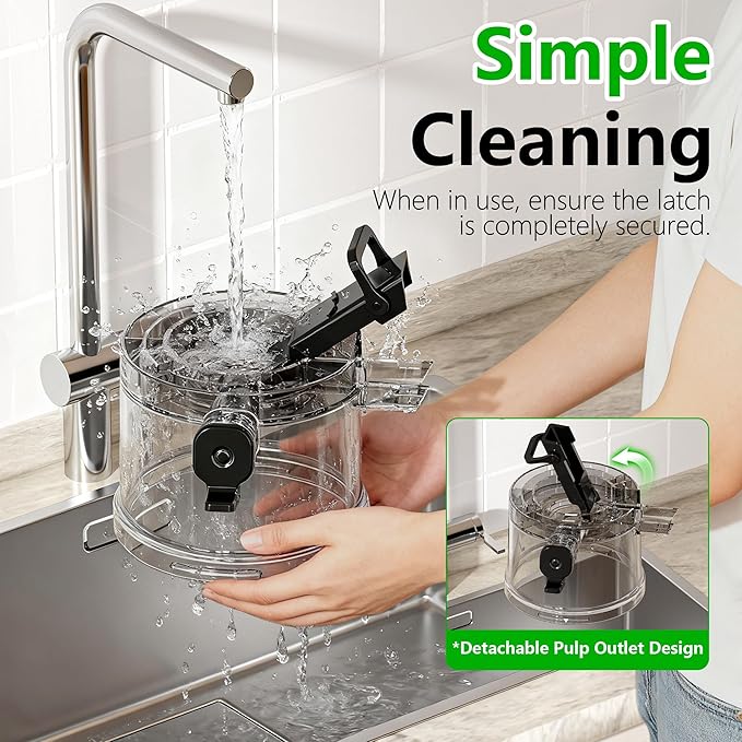 B11 Cold Press Juicer, 6" Extra Wide Feed Chute Slow Masticating Juicer Machine, Powerful AC Brushless Motor, Self Precut System, Easy to Clean, BPA-Free, Extra one Replace juicer strainer