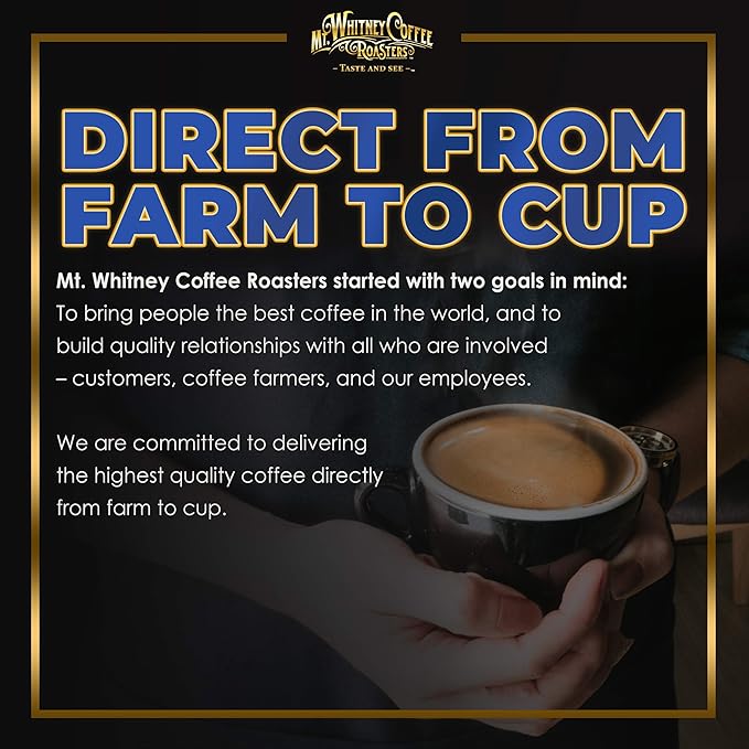 Mt. Whitney Colombia Monte Sierra Organic, Single Origin, Medium Dark Roast, Smooth Full Flavored, Low Acid Coffee (Ground, 2 Lb)