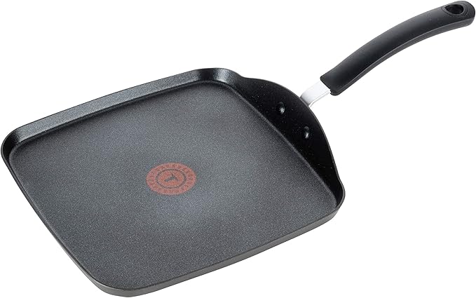 T-Fal Ultimate Hard Anodized Nonstick Griddle 10.25 Inch Oven Broiler Safe 500F Cookware, Pots and Pans, Dishwasher Safe Grey