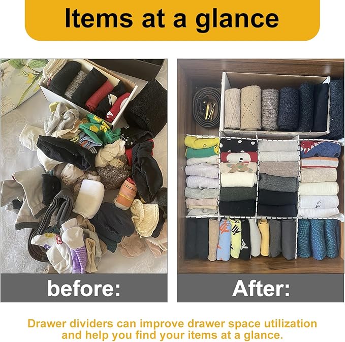 100 PCS Premium DIY Drawer Dividers, White, Adjustable Drawer Organizers for Perfectly Organized Drawers, Tidying Makeup, Clothes, Underwear, Cutlery, Kitchen, Bathroom, Bedroom, Office