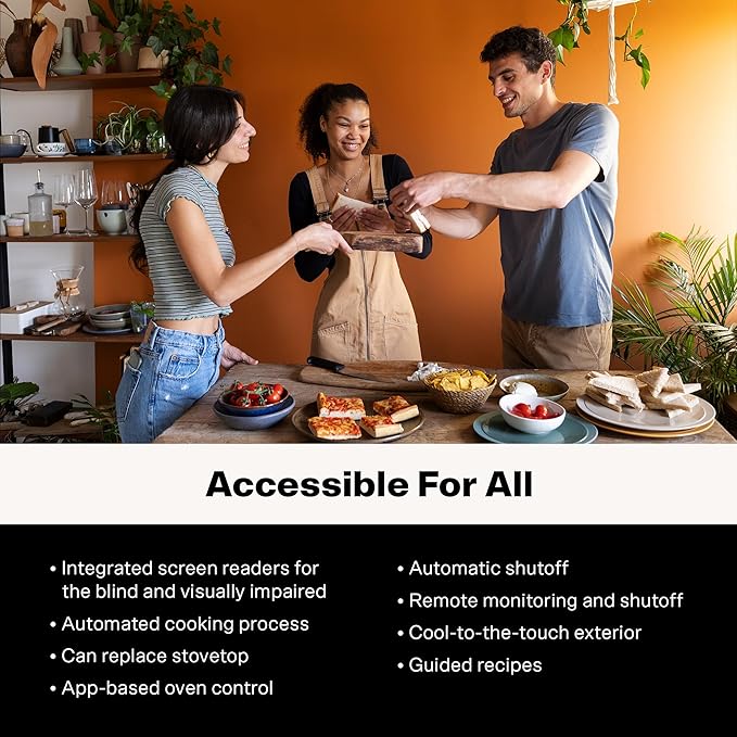 Brava Oven Chef's Choice Set: 10-in-1 Touchscreen Countertop Smart Oven, Air Fryer, 6-Slice Toaster, Slow Cooker, Reheater, Dehydrator, Rice Cooker, Healthy & User Friendly, Auto-Shut Off, 1800W