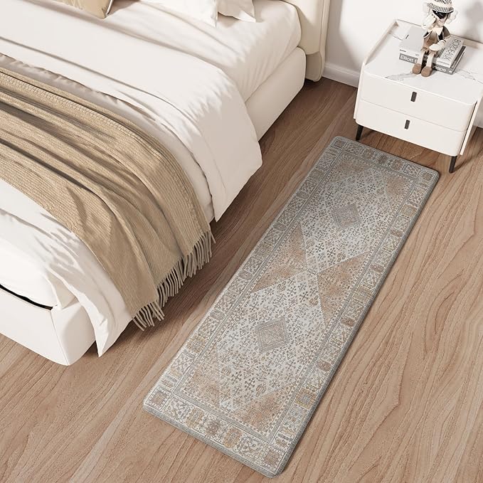 GENIMO Kitchen Mats for Floor, Washable Anti Fatigue Mat for Cushioned, 17.3"x59", Waterproof Kitchen Rugs, Non Slip Foam Comfort Standing Mat Rug for Home, Runner, Sink, Laundry, Oleander