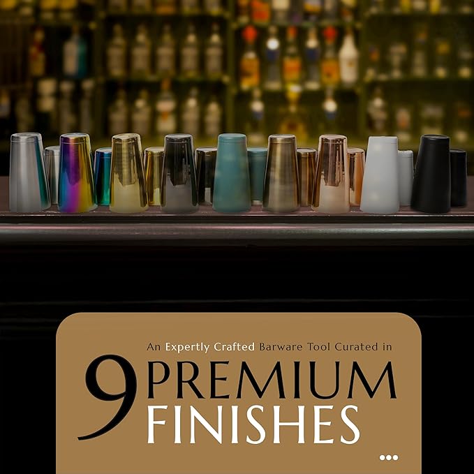 Bull in China 2-Piece Cocktail Shaker Copper - 28 oz Weighted Shaker & 18oz Weighted Cheater Tin, Professional Grade Bar Shaker, Premium Cocktail Shaker Set for Professional & Home Bartenders