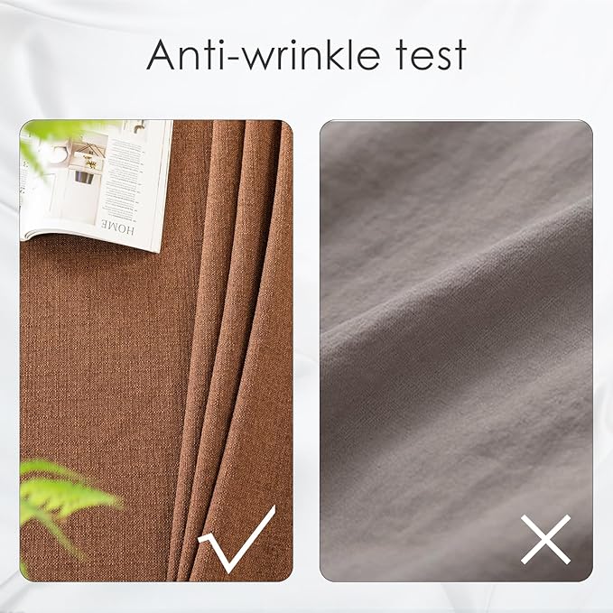 BALCONY & FALCON Rectangle Tablecloth Washable Wrinkle Resistant and Water Proof Table Cloth Decorative Linen Fabric Tablecloths for Dining Parties Kitchen Wedding and Outdoor Use(Coffee Brown, 55x70)