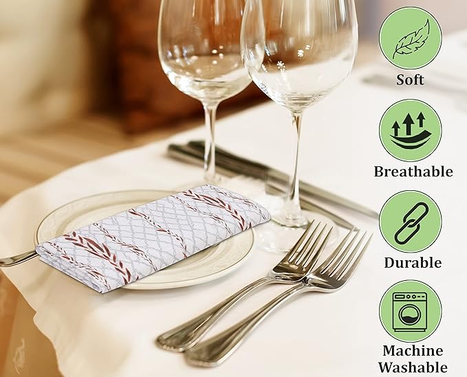 RUVANTI Cloth Napkins Set of 12 Cotton 100%, 18x18 Inches Napkins Cloth Washable, Soft, Absorbent. Cotton Napkins for Parties, Christmas, Thanksgiving, Weddings, Dinner Napkins Cloth - Wheatable