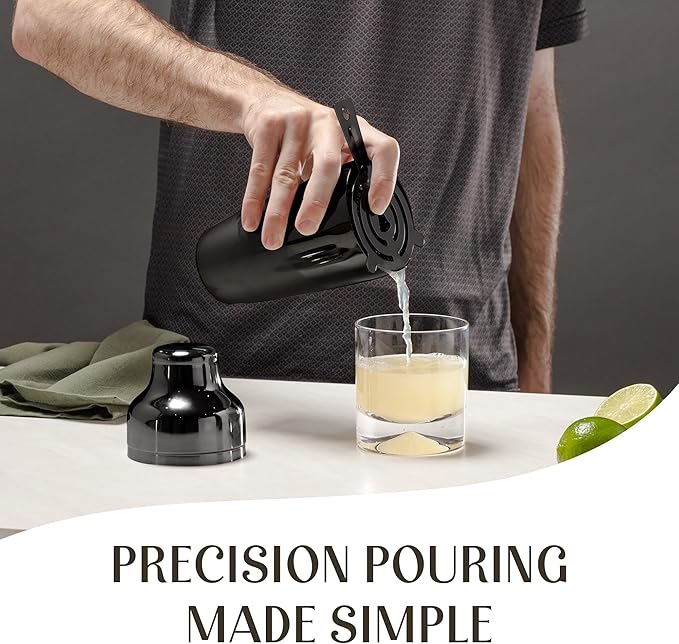 Mixology & Craft Bartender Kit - 15 Piece Set Including Cocktail Shaker and Bar Accessories, Perfect for Drink Mixing at Home, Plus Exclusive Recipe Cards