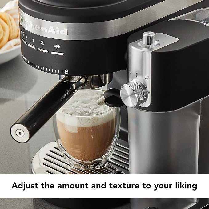 KitchenAid Semi-Automatic Espresso Machine and Automatic Milk Frother Attachment - KES6404