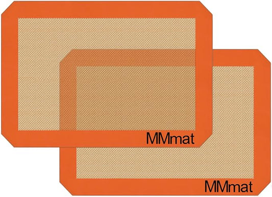 Silicone Baking Mats - Best German Silicone - Non Slip Silicone Baking Sheet, Non Stick Reusable Silicone Mats for Baking, Oven Liner, Counter Mat - 9x13 inch, Set of 2