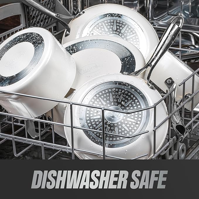 GOTHAM STEEL 20 Pc Ceramic Cookware Set Nonstick, Ceramic Pots and Pans Set Non Stick for Kitchen with Bakeware, Cooking Utensils & Steamer, Non Toxic PFOA PFOS Free, Oven & Dishwasher Safe