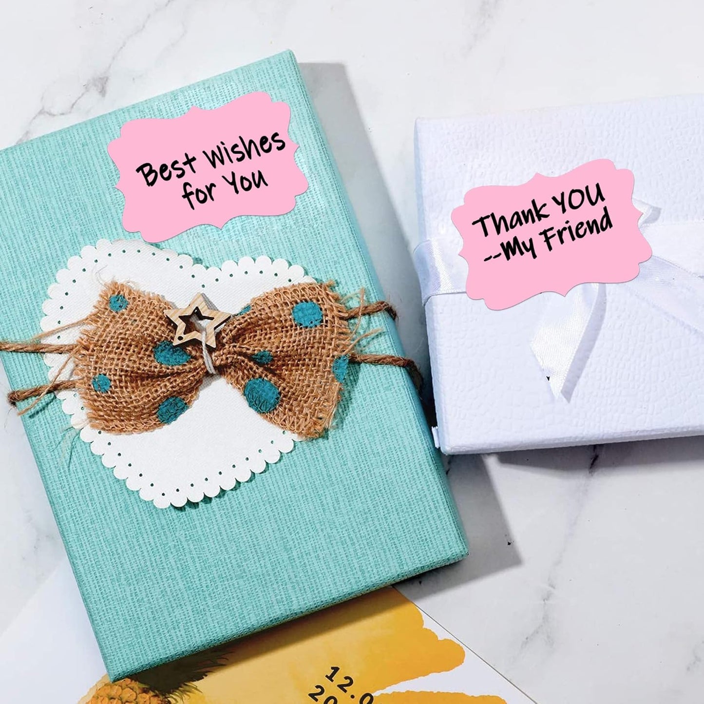 2 x3 Pink Label Stickers, Self-Adhesive Gift Tag Stickers, Write on Blank Labels for Essential Oil Bottles, Gifts, Name Tags, Fancy Shapes 200PCS