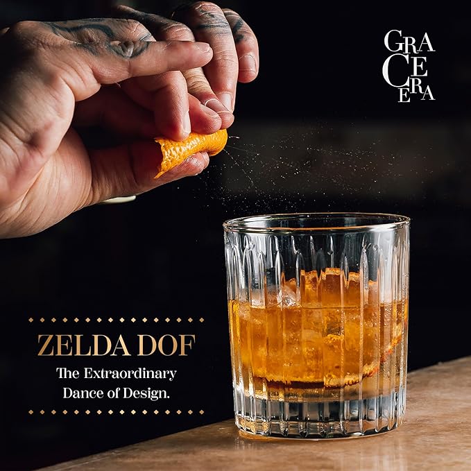 Whiskey Glasses Set of 2 - Clear Shot Glasses Bar - Crystal Tumblers for Drinking Scotch Bourbon Whisky Cocktail Cognac Vodka - Premium Quality Drinking Glasses - Best Idea for Christmas Gift – 10oz