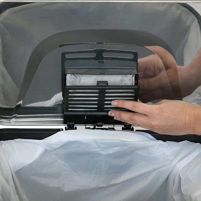 SensorCan Official AbsorbX Trash Can Deodorizer 3-Pack, All Natural Activated Charcoal Odor Absorber Stops Garbage Smells, Air Filter Freshener for 8 Gal and Larger Waste Bins with Compartment