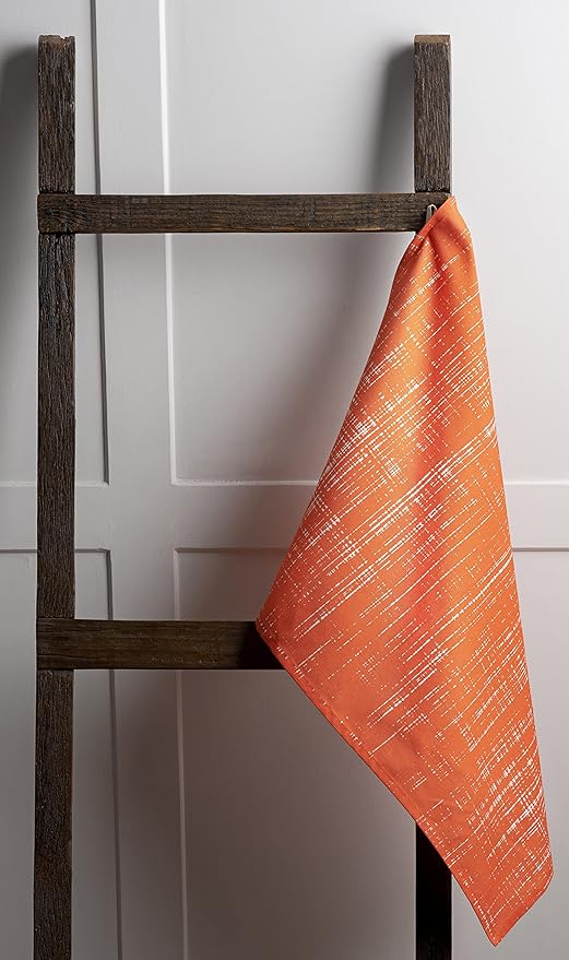 Maison d' Hermine Kitchen Towels Set of 3 100% Cotton 20" x 27.5" Reusable Cloth Tea Dish Towels Absorbent with Hanging Loop for Kitchen Dining Thanksgiving Christmas Decorations (Colours of Autumn)