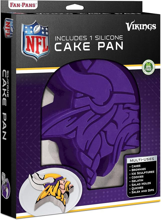 MasterPieces Game Day - FanPans NFL Minnesota Vikings Team Logo Silicone Cake Pan - Dishwasher Safe
