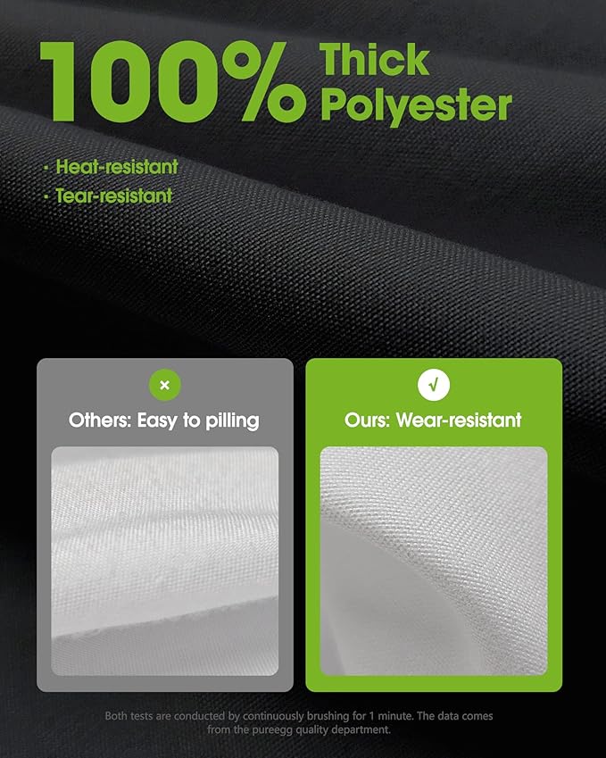 Pureegg Rectangle Table Cloth 60" x 84" – Durable Polyester Tablecloth Offers Reusable & Washable Protection, Ideal for Outdoor Party, Picnic, Wedding, Banquet and Birthday, 1 Pack, Black