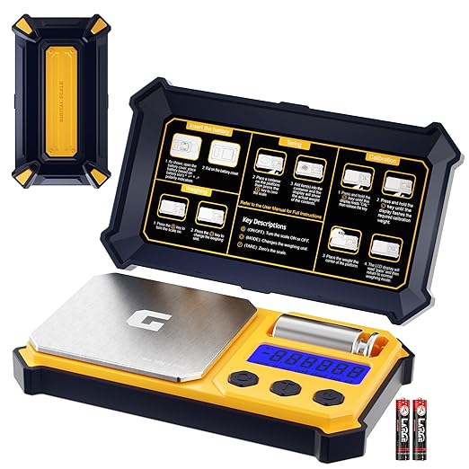 Digital Pocket Gram Scale 300g x 0.01g Accuracy, Small High Precision Portable Scale Digital Weight Grams and Oz for Jewelry,Diamond，Arrows, Powders and Medicine,with 50g Cal Weights