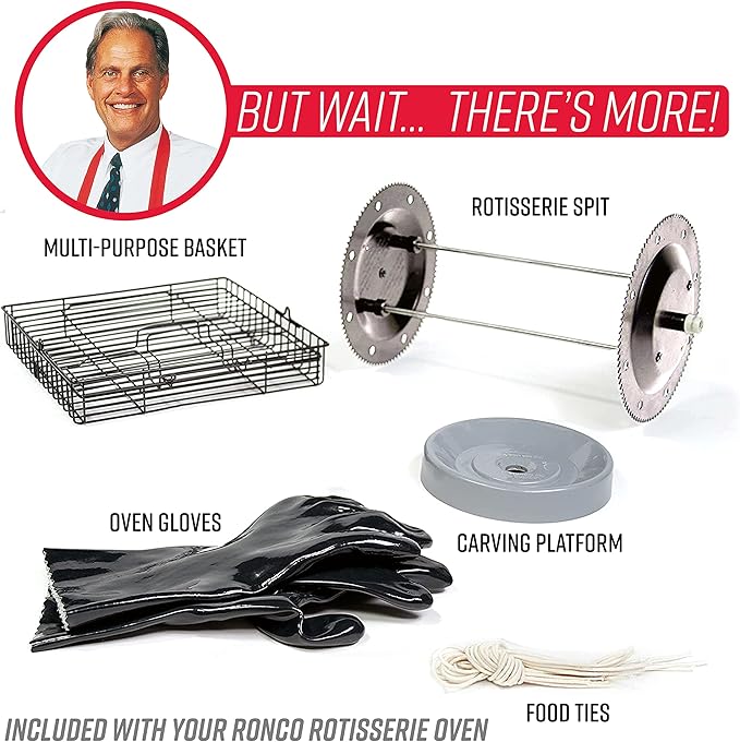 Ronco ST5000PLAT Digital Showtime Rotisserie, Platinum Edition, Cooks Food Perfectly Every Time, 3 Cooking Modes: Roast, Sear, and No Heat Rotation, Stainless Steel