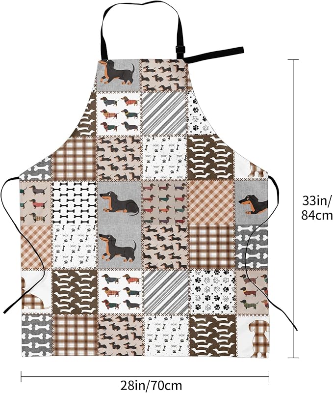 Funny Animal Apron with 2 Pockets Waterproof for Men Women Kitchen Garden Decor