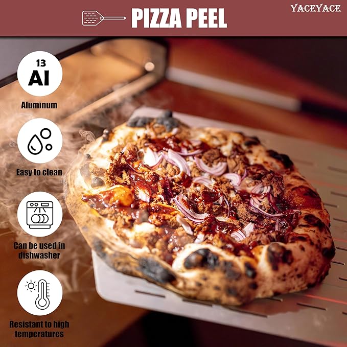 Pizza Paddle 12-inch, Metal Pizza Peel, Aluminum Turning Peel