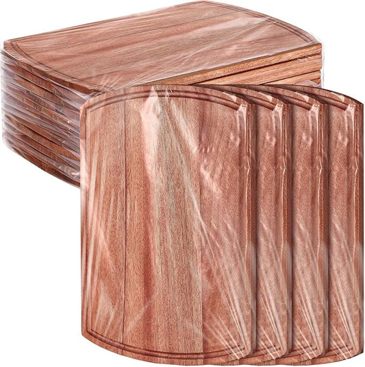 Patelai 12 Pack Large Cutting Boards Bulk Wooden Kitchen Chopping Boards for Crafts DIY Wedding Housewarming Gift(Walnut Wood,14 x 11 Inch)