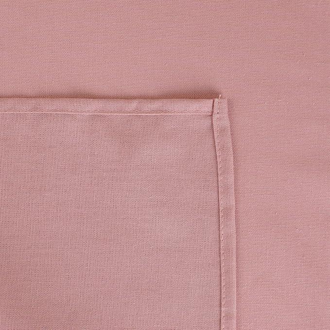 Solid Color Polyester Linen Blended Thin Dinner Cloth Napkins - Set of 12 (40 x 40 cm) - for Wedding Parties Events & Home Use (Blush)