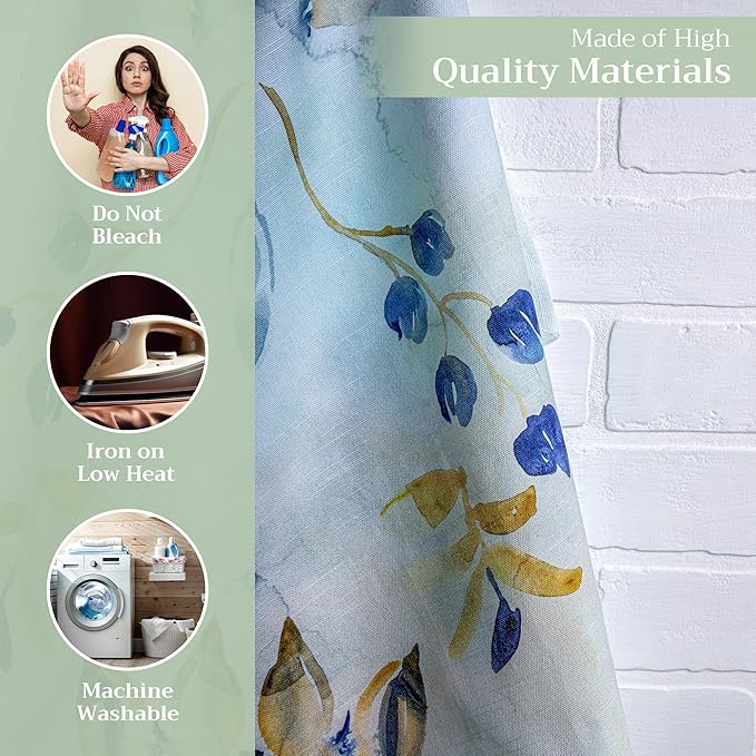 Maison d' Hermine Kitchen Towels Set of 2 100% Cotton 27.50" x 20" Reusable Cloth Tea Dish Towels Absorbent with Hanging Loop for Kitchen, Dining, Cocktail Parties Spring/Summer (Lazy Summer Days)