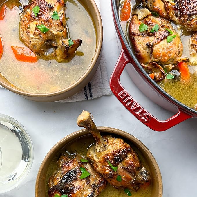 STAUB Cast Iron Round Cocotte, Dutch Oven, 2.75-quart, serves 2-3, Made in France, Cherry