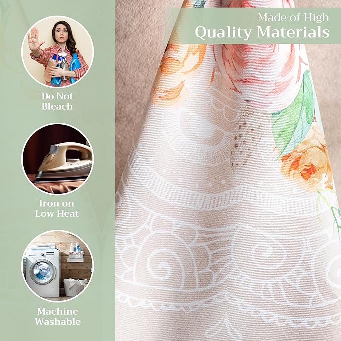 Maison d' Hermine Kitchen Towels Set of 3 100% Cotton 27.50" x 20" Reusable Cloth Tea Dish Towels Absorbent with Hanging Loop for Kitchen, Home, Dining, Cocktail Parties Spring/Summer (Ibiza - Beige)