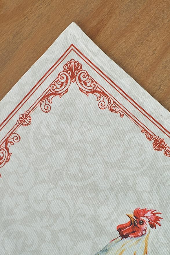 Maison d' Hermine Placemats Set of 2 100% Cotton Washable Cloth Place Mats, Reusable Table Mats for Kitchen Dining Decoration, Party, Wedding, Restaurant Spring/Summer (Campagne, 13" x 19")