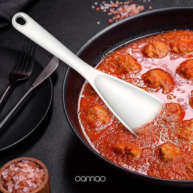 Thickened Silicone Kitchen Utensils Set, 600°F Heat Resistant Silicone Cooking Utensils, Spatula, Spoon, Whisk, Tongs, Kitchen Gadgets for Nonstick Cookware, Dishwasher Safe BPA Free (Cream White)