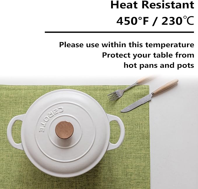 Home Brilliant Green Placemat Set of 6 Washable Place Mats Placemats Heat Resistant Table Mats for Wooden Table Dinner Decor, Lime Green