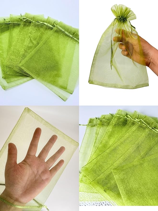 60 PCS Fruit Protection Mesh Bags,6.69x9 Inch,Drawstring Reusable Netting Cover for Plants, Fruits, Vegetables, Flowers
