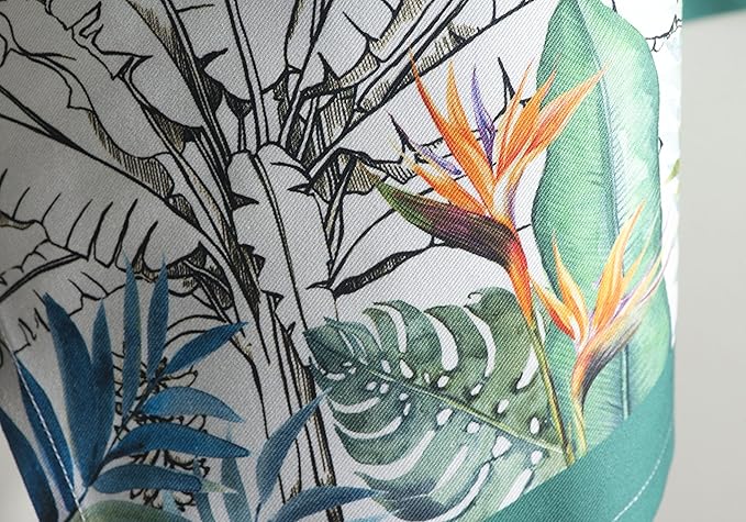 Maison d' Hermine Kitchen Towels Set of 3 100% Cotton 27.50" x 20" Reusable Cloth Tea Dish Towels Absorbent with Hanging Loop for Kitchen, Home, Dining, Cocktail Parties Spring/Summer (Tropiques)