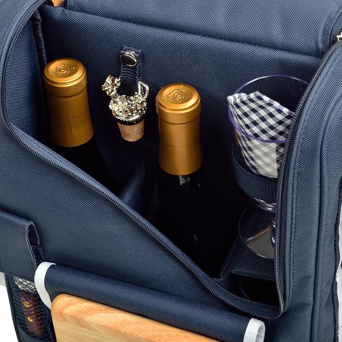 Picnic at Ascot Original Insulated Wine and Cheese Cooler Bag - Designed, Assembled & Quality Approved in the USA