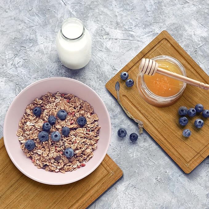 Extra Thick Wooden Cutting Boards for kitchen (Set of 3), Large Acacia Wood Cutting Board, Butcher Blocks, Charcuterie Boards with Side Handles and Juice Groove - Natural