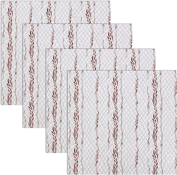 RUVANTI Cloth Napkins Set of 12 Cotton 100%, 18x18 Inches Napkins Cloth Washable, Soft, Absorbent. Cotton Napkins for Parties, Christmas, Thanksgiving, Weddings, Dinner Napkins Cloth - Wheatable