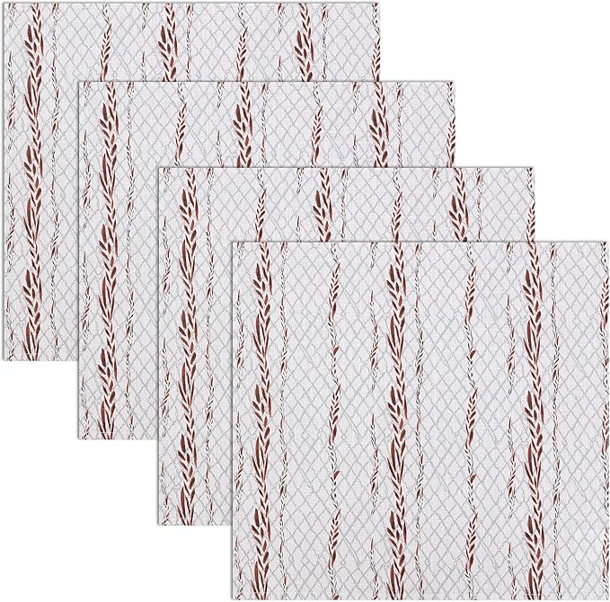 RUVANTI Cloth Napkins Set of 6 Cotton 100%, 18x18 Inches Napkins Cloth Washable, Soft, Absorbent. Cotton Napkins for Parties, Christmas, Thanksgiving, Weddings, Dinner Napkins Cloth - Wheatable