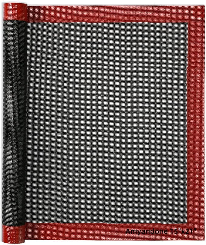 Perforated Silicone Baking Mat for Two-Thirds Size Pan, Non-Stick Eclair Baking Mat for 15x21 Big Sheet, Reusable Cookie Sheet Liner for Two Thirds Sheet Pans for Sugar Cookies 1 PCS