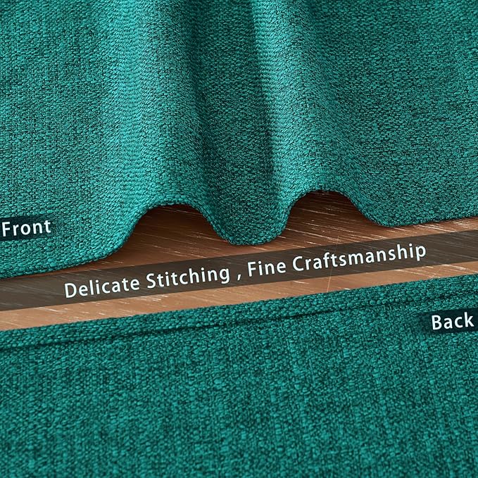 BALCONY & FALCON Placemats Set of 4 Faux Linen Cloth Place Mats Washable Waterproof Wrinkle Resistant Table Placemats for Dining Kitchen Farmhouse Indoor & Outdoor Use(Teal, 13.8”x 17.7”