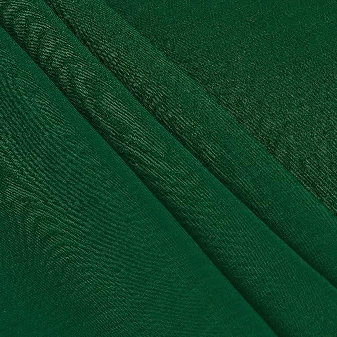 D'Moksha Homes Linen Tablecloth 60 x 120 Inch - 100% Pure Linen Forest Green Table Cloth for Rectangle Tables - Machine Washable Cloth Tablecloth for Fall, Autumn and Halloween