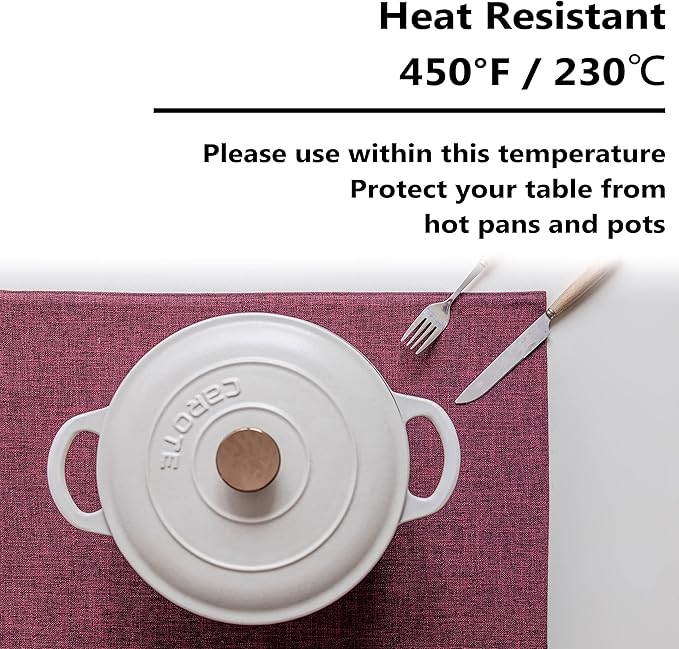 Home Brilliant Red Placemats Set of 8 Cloth Placemat for Holiday Christmas Heat Resistant Dining Table Mats Kitchen Washable Place Mats, Wine Red