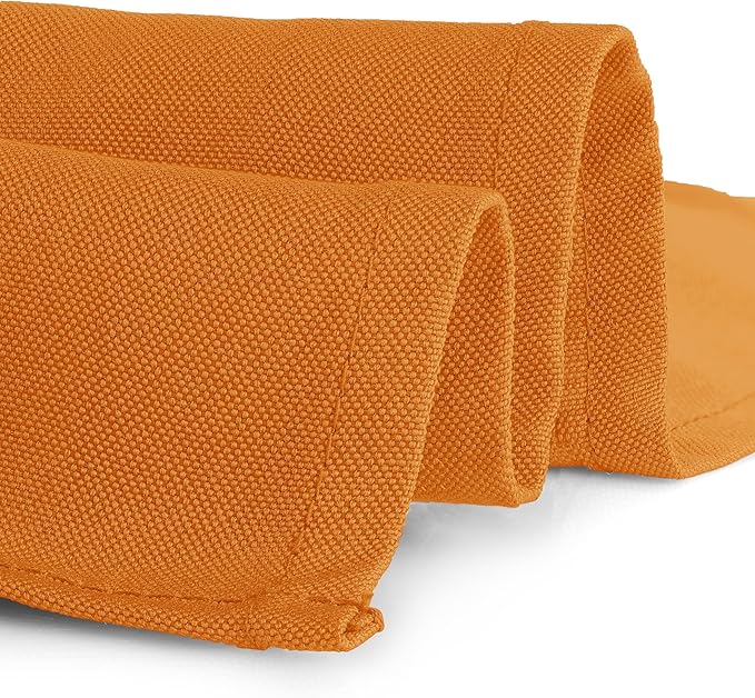 Gee Di Moda Rectangle Tablecloth - 60 x 84 Inch Orange Table Cloth for 5 Foot Rectangle Table - Heavy Duty Washable Fabric - for 5 Ft Buffet Table, Holiday Party, Dinner, Wedding & Baby Shower