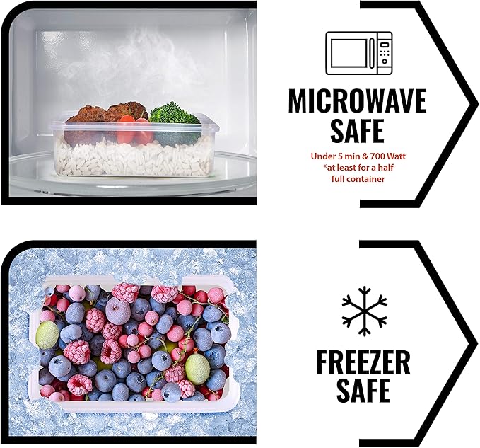 fullstar 20-Piece Plastic Food Storage Containers with Lids (10 Containers & 10 Lids) - Leakproof, BPA-Free, Meal Prep Containers, Reusable Lunch Storage Set for Kitchen Organization (Pack of 20)