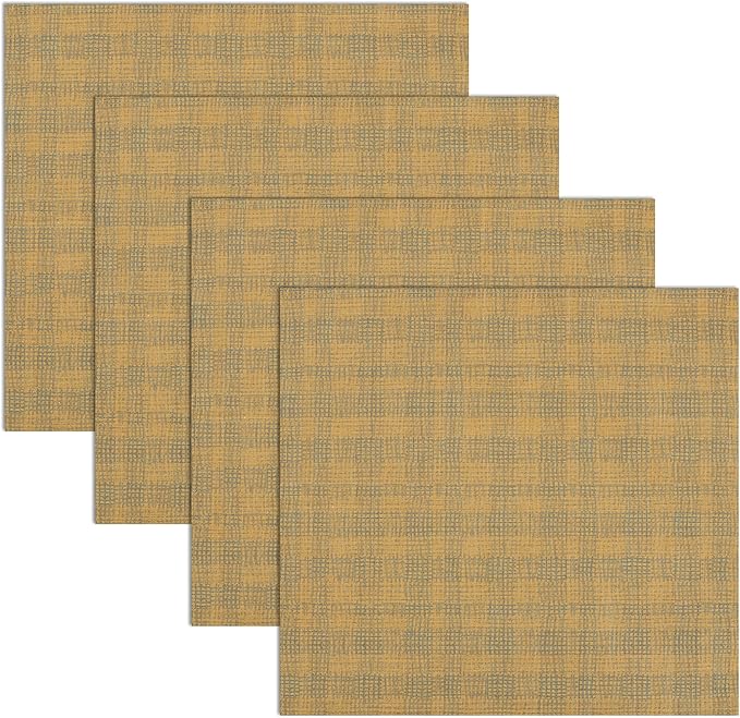 RUVANTI Cloth Napkins Set of 12 Cotton 100%, 18x18 Inches Napkins Cloth Washable, Soft, Absorbent. Cotton Napkins for Parties, Christmas, Thanksgiving, Weddings, Dinner Napkins Cloth - Wet Net