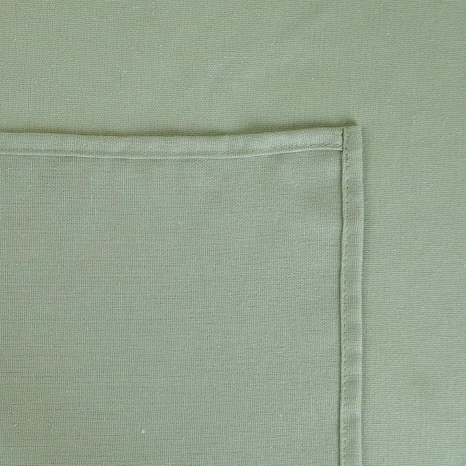 Solid Color Linen Blended Thin Dinner Cloth Napkins - Set of 12 (40 x 40 cm) - for Easter Parties Events & Home Use (Lime Cream)