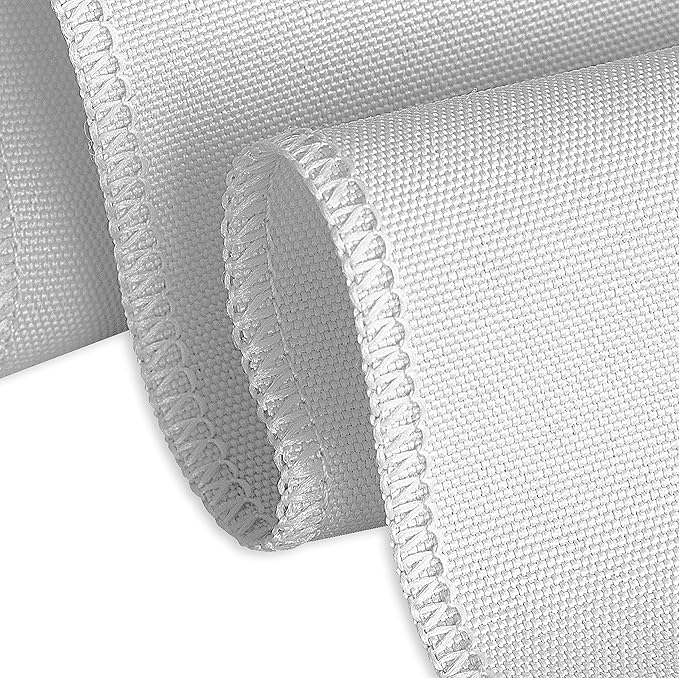 LTC LINENS Tablecloth 90 x 156-Inch Rectangular Polyester Tablecloth with Rounded Corners, Silver, (90156-010115)