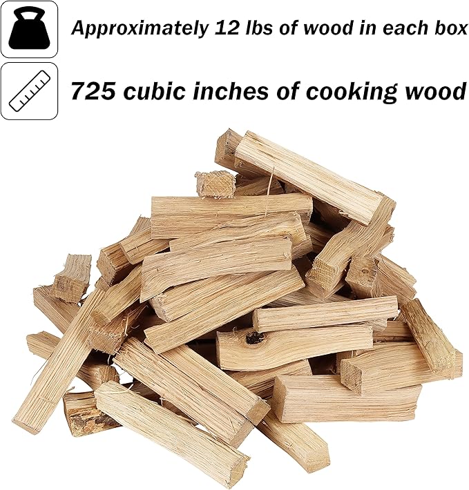 Mini Pizza Oven Wood 6 Inch Firewood Pizza Logs Naturally Cured White Oak Hardwood for Portable Wood Pizza Ovens 790 Cubic Inches, Approximately 12-14lbs