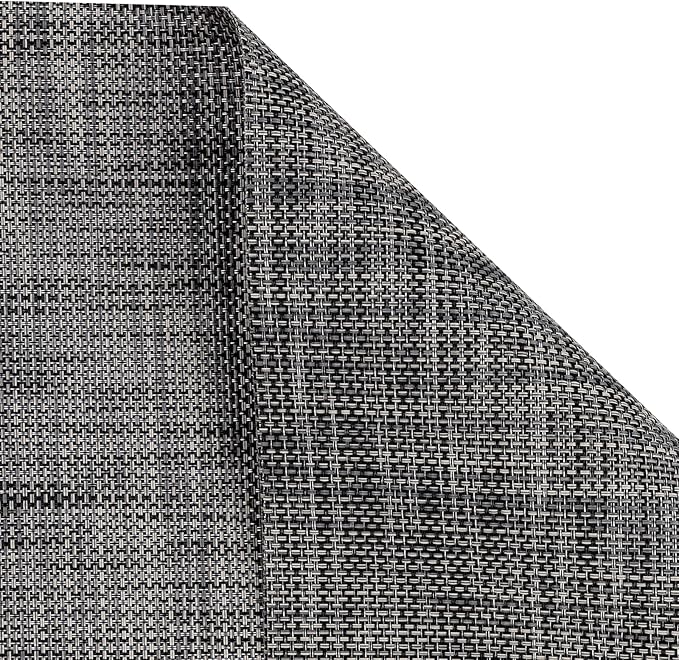 SHACOS Placemats Set of 4 for Dining Table Woven Vinyl Reversible Table Mats Wipe Clean Non Slip Place Mats Indoor Outdoor, Dark Gray