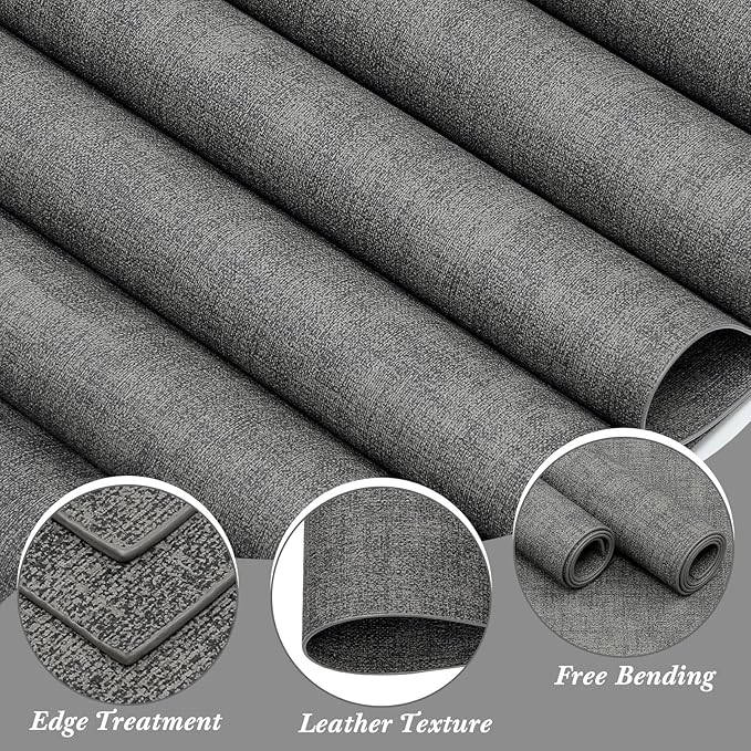 SUEH DESIGN Faux Leather Placemats Set of 6, Wipeable Place Mats Heat Resistant Table Mats Waterproof Dining Table Placemats for Indoor Outdoor Kitchen Dining Table